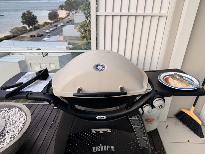 Weber BBQ on the deck at Riviera